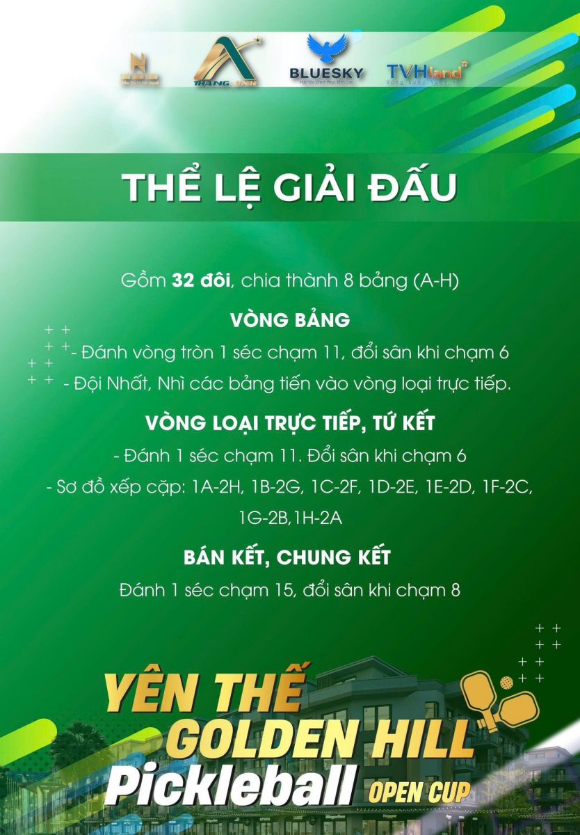 CHÍNH THỨC KHAI MÀN – GIẢI PICKLEBALL YÊN THẾ GOLDEN HILL OPEN CUP 2025